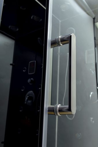 Venus Steam Shower with Sliding Door in Black - Image 4