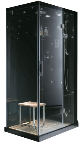 6020RB: Jupiter Plus Steam Shower In Black