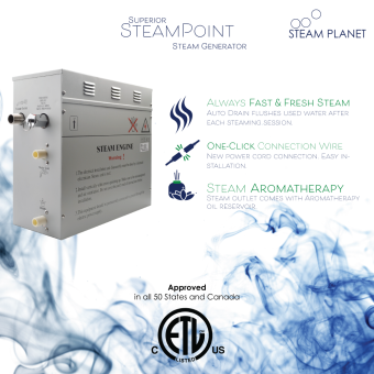 SteamPoint Black Steam Generator Kit - Image 5